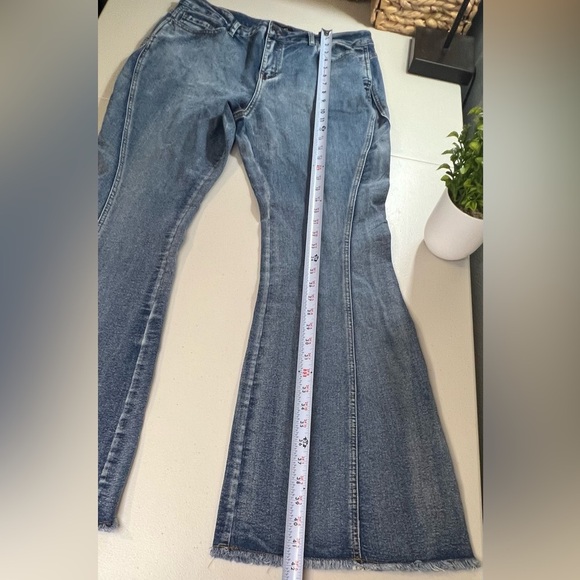 Allegra K Vintage Bell Bottoms Women's Flare High Waist Stretch, Women’s, Large - Picture 7 of 11